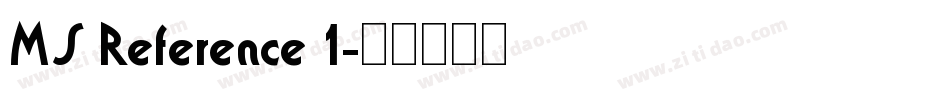 MS Reference 1字体转换